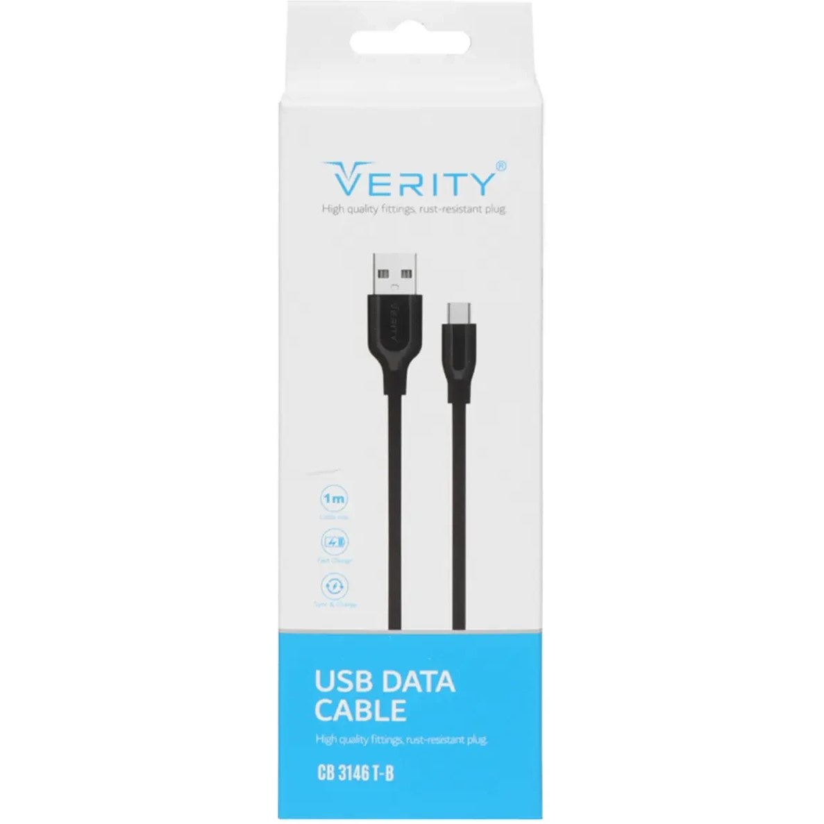 کابل شارژ Verity Type-C مدل CB3146T-W
