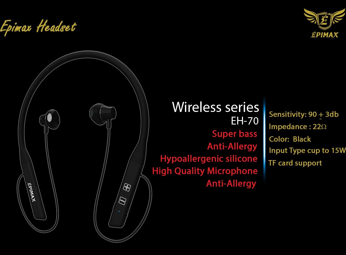 هندزفری گردنی بلوتوثی EPIMAX مدل EH70